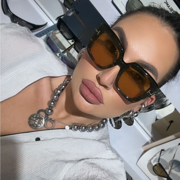 Tom Ford Accessories - - 💯- New Authentic Tom Ford Esme FT1157 01E Black Yellow